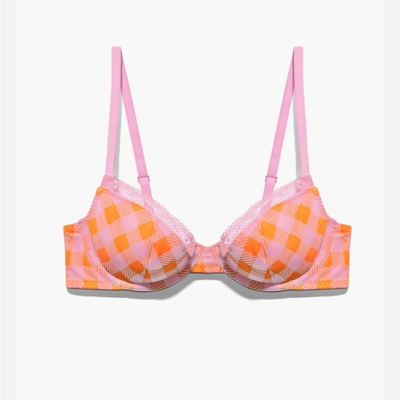 Savage X Fenty Gingham Remix Unlined Plunge Bra in Check'D Out Size 40DD NWOT! - Picture 4 of 10